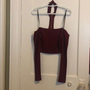 Burgundy top